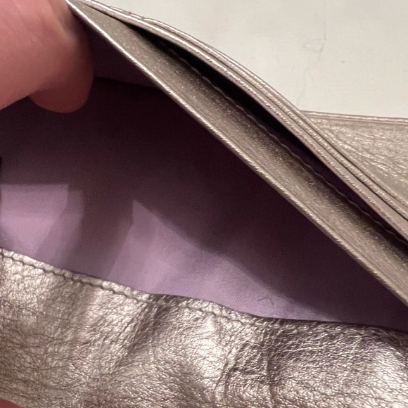 Coach Silver Turn Lock Wallet - Picture 7 of 9